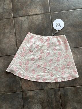 Princess Polly Pink Paisley Skirt NWT